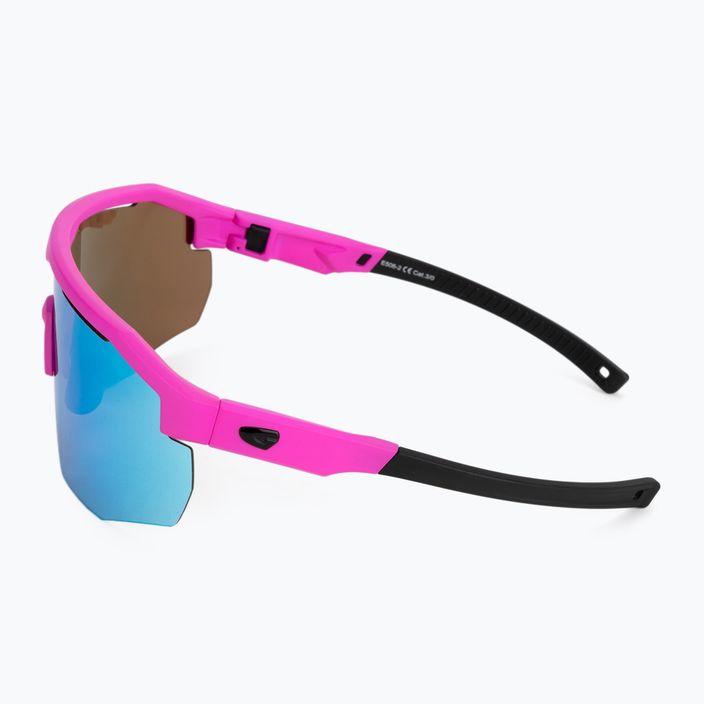 GOG cycling glasses Argo matt neon pink/black/white-blue E506-2 5