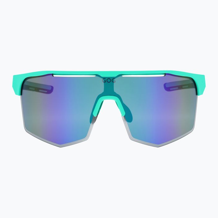 GOG Athena matt turquoise / black / polychromatic white-blue cycling glasses E508-2 6