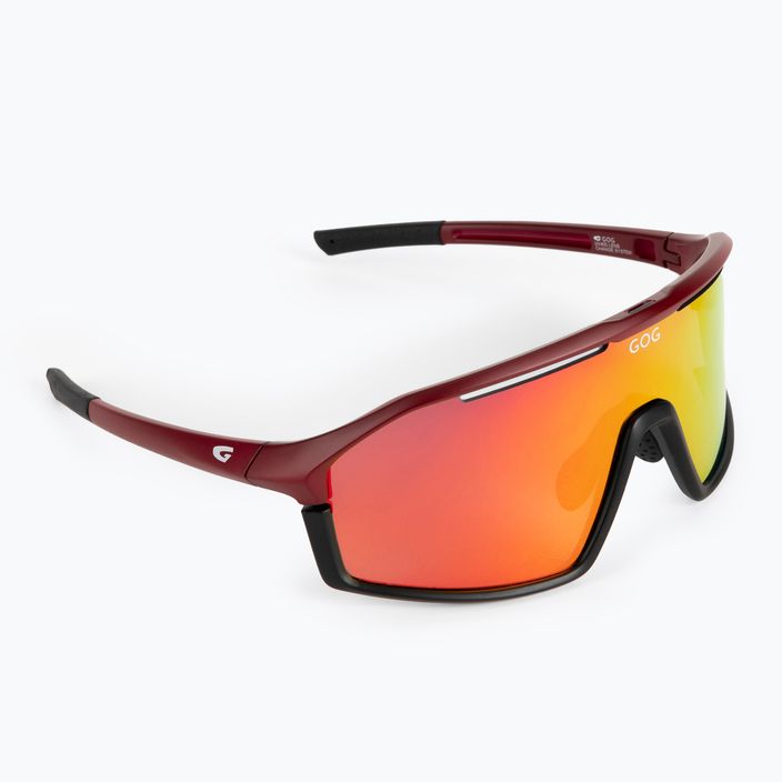 GOG cycling glasses Odyss matt burgundy / black / polychromatic red E605-4 2