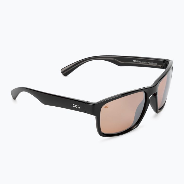 GOG Logan fashion black / silver mirror sunglasses E713-1P