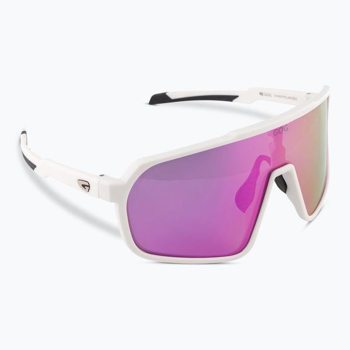 GOG Okeanos matt white/black/polychromatic purple-green sunglasses