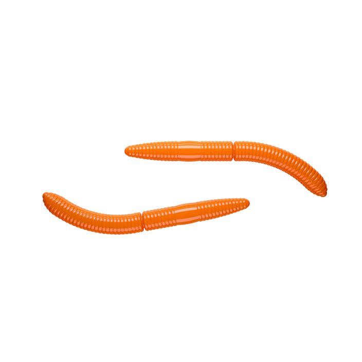 Libra Lures Fatty D'Worm Krill rubber bait 10 pcs hot orange FATTYDWORMK65 2