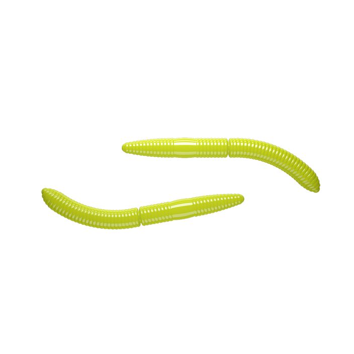 Libra Lures Fatty D'Worm Cheese rubber lure 8 pcs silver hot yellow FATTYDWORMK75 2