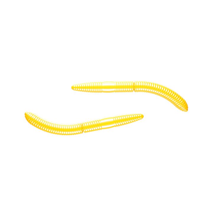 Libra Lures Fatty D'Worm Cheese rubber lure 8 pcs. yellow FATTYDWORMK75 2