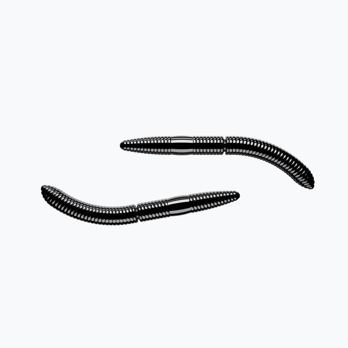 Libra Lures Fatty D'Worm Cheese rubber lure 8 pcs black FATTYDWORMK75