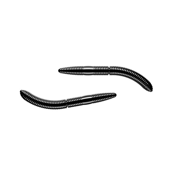 Libra Lures Fatty D'Worm Cheese rubber lure 8 pcs black FATTYDWORMK75 2