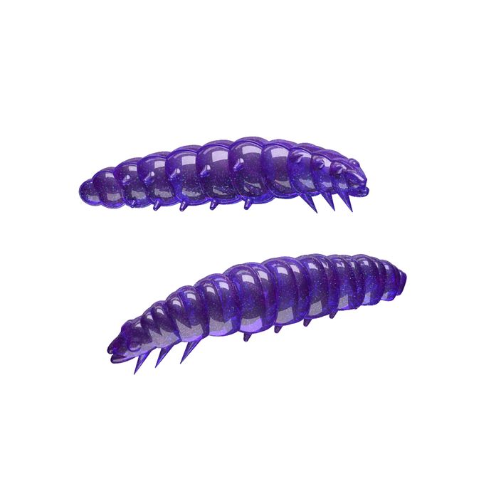 Libra Lures Larva Krill purple with glitter LARVAK35 rubber lure 2
