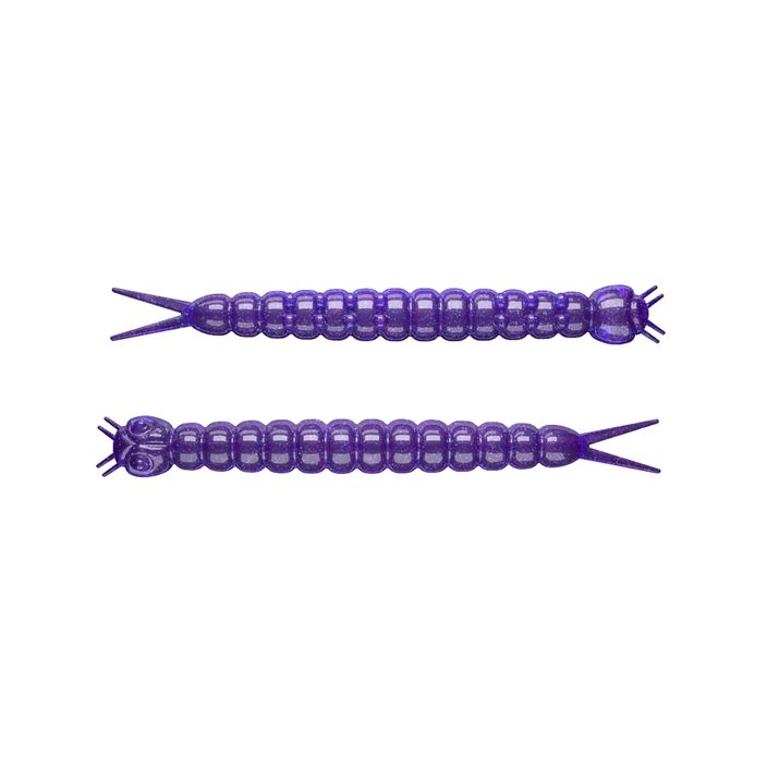 Libra Lures Slight Worm Krill rubber lure 15 pcs purple with glitter SLIGHTWORMK38 2