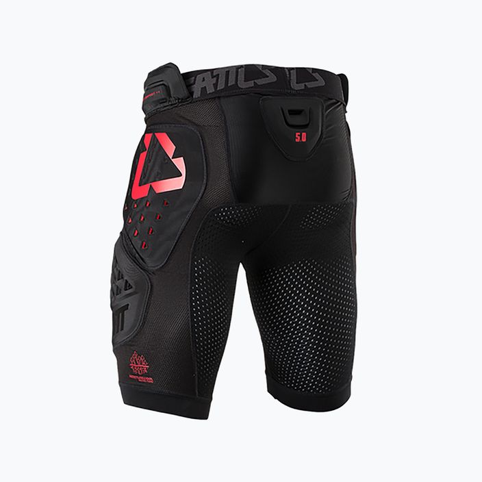 Leatt Impact 3DF 5.0 men's cycling shorts with protectors black/red 5019000321 2