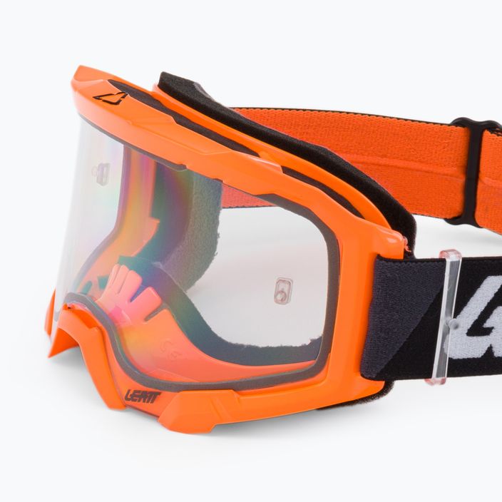 Leatt Velocity 4.5 neon orange / clear cycling goggles 8022010500 5