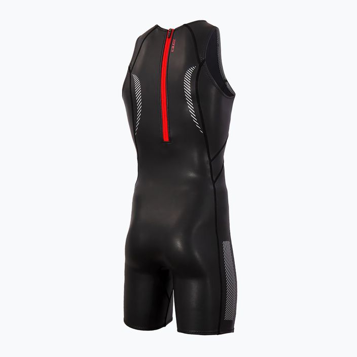 Men's ZONE3 Neoprene Kneeskin Triathlon Foam Baselayer black/red 2