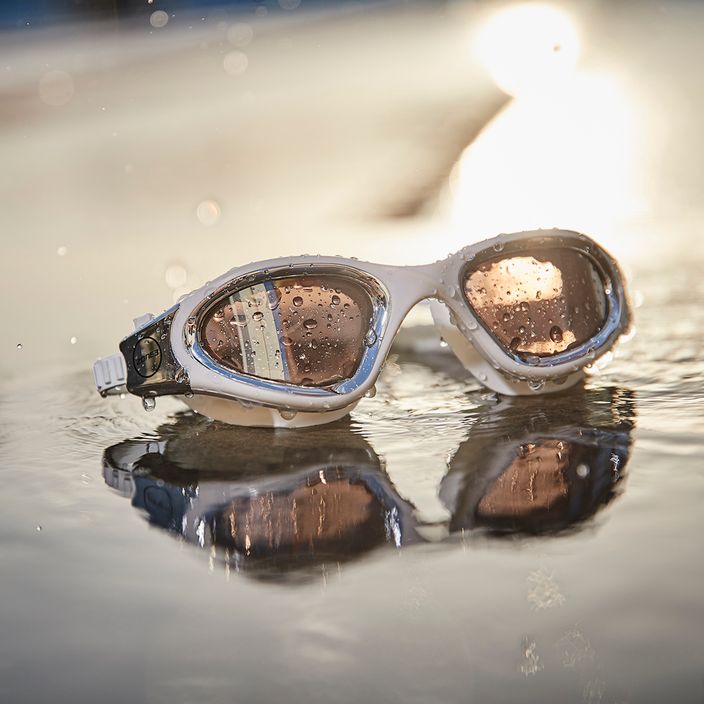 ZONE3 Vapour white/silver swimming goggles 10