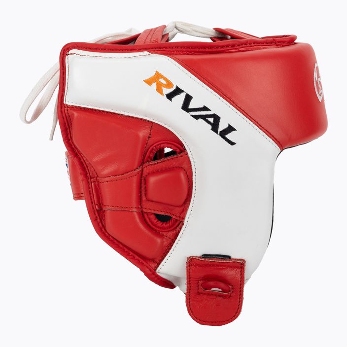 Rival Amateur competition boxing helmet headgear red/white 2
