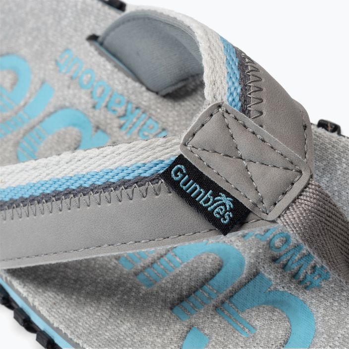 Gumbies Cairns blue-grey flip flops 7