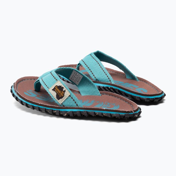 Gumbies Islander brown and blue flip flops 3