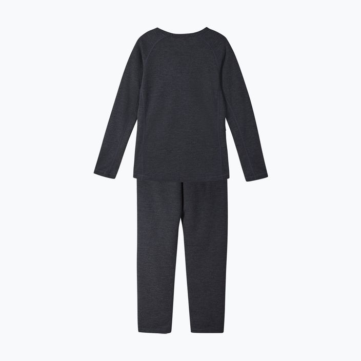 Reima Lani black melange children's thermal underwear set 3