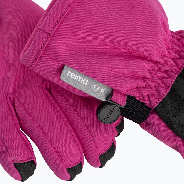 Reima Tartu magenta purple children's ski gloves 5
