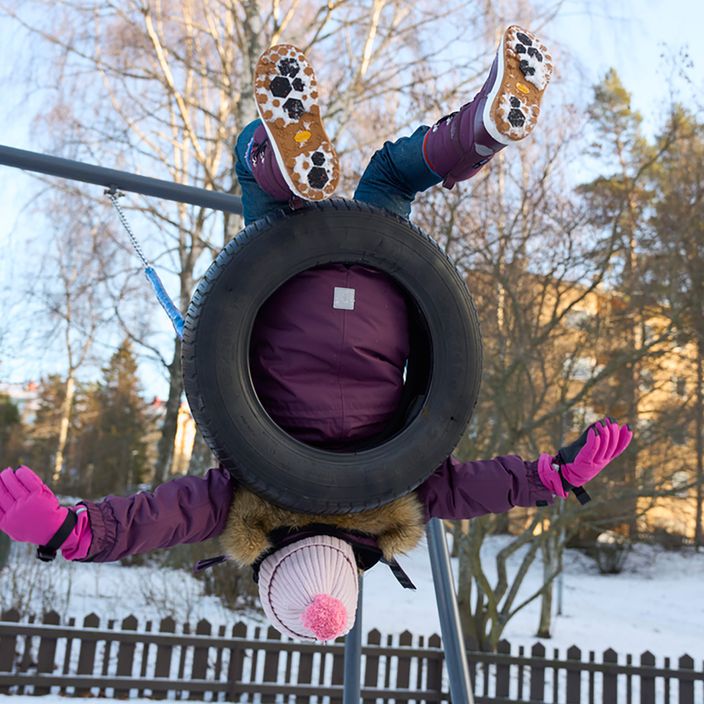 Reima Tartu magenta purple children's ski gloves 8
