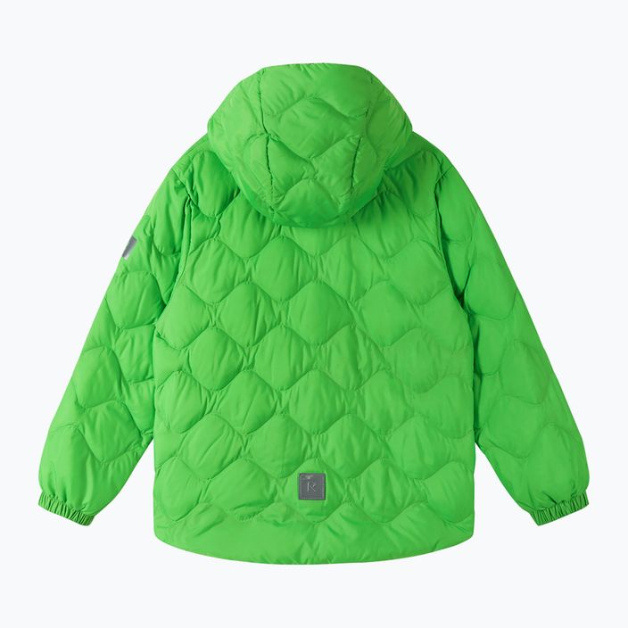Reima Fossila children's down jacket neon green 3