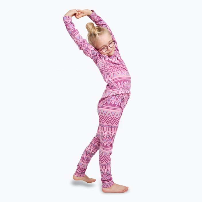 Reima Taitoa grey pink children's thermal underwear set 9