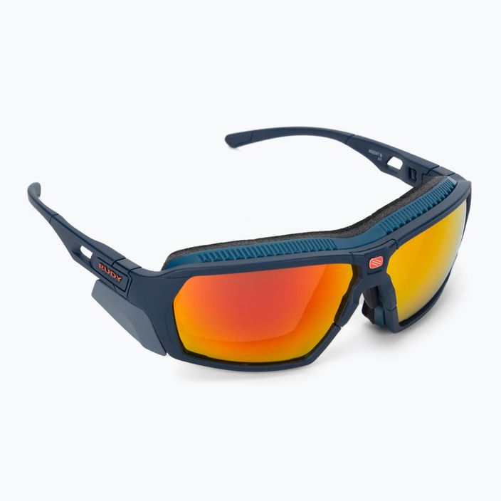 Rudy Project Agent Q blue navy matte/multilaser orange cycling glasses SP7040470000