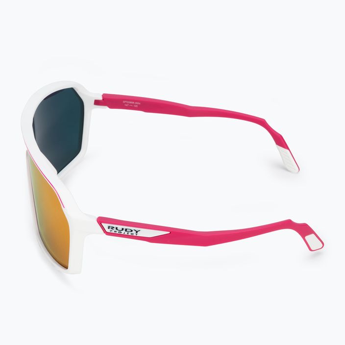 Rudy Project Spinshield white and pink fluo matte/multilaser red cycling glasses SP7238580004 4