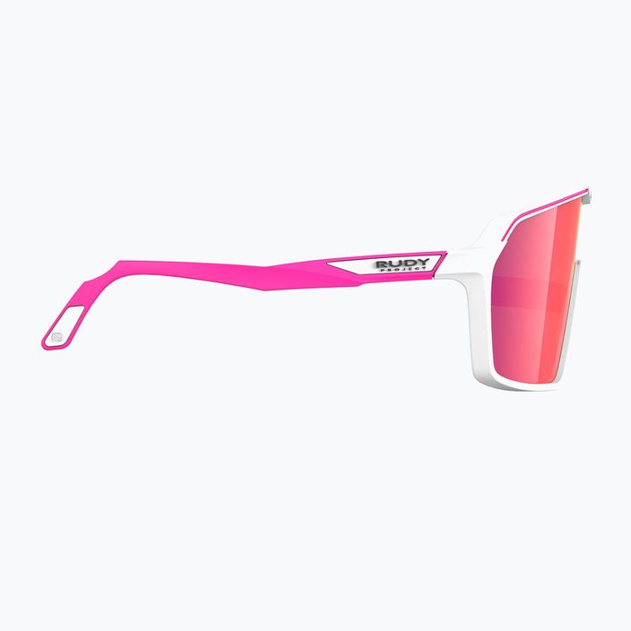 Rudy Project Spinshield white and pink fluo matte/multilaser red cycling glasses SP7238580004 5
