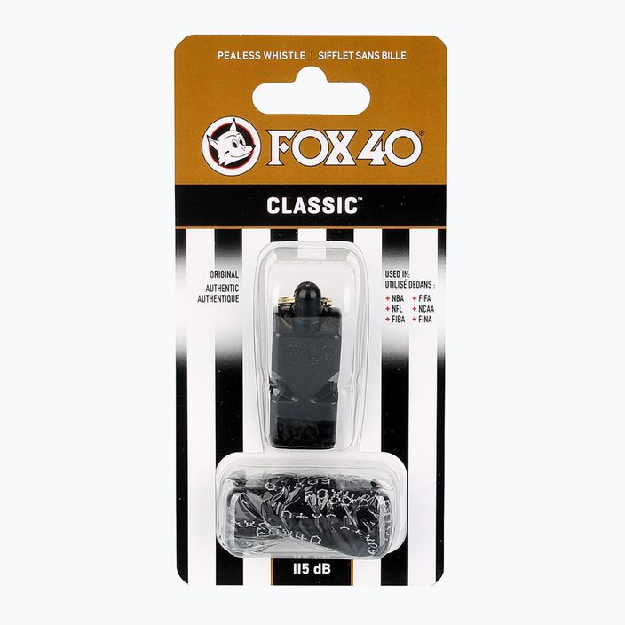 Whistle with cord Fox 40 Classic Official black 4