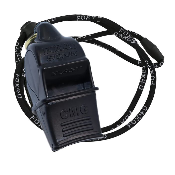 Whistle with cord Fox 40 Sonik Blast CMG black 9203 2