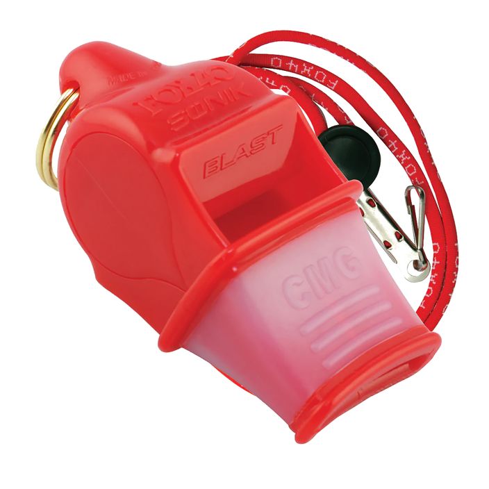 Whistle with string Fox 40 Sonik Blast CMG red 9203 2