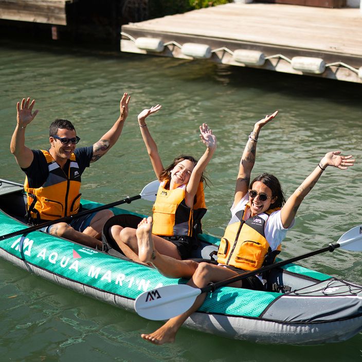 Aqua Marina Recreational Kayak green Laxo-380 3-person inflatable 12'6″ kayak 9