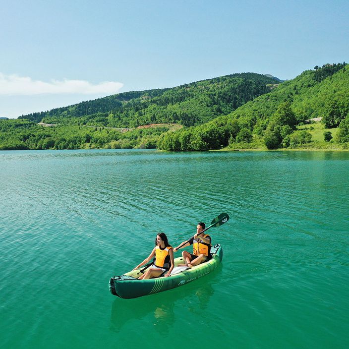 Aqua Marina Recreational Canoe green Ripple-370 3-person inflatable 12'2" kayak 10