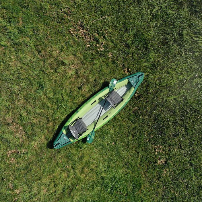 Aqua Marina Recreational Canoe green Ripple-370 3-person inflatable 12'2" kayak 12