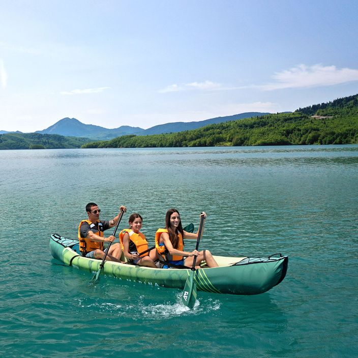 Aqua Marina Recreational Canoe green Ripple-370 3-person inflatable 12'2" kayak 13