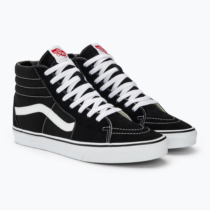 Vans UA SK8-Hi black/black/white shoes 5