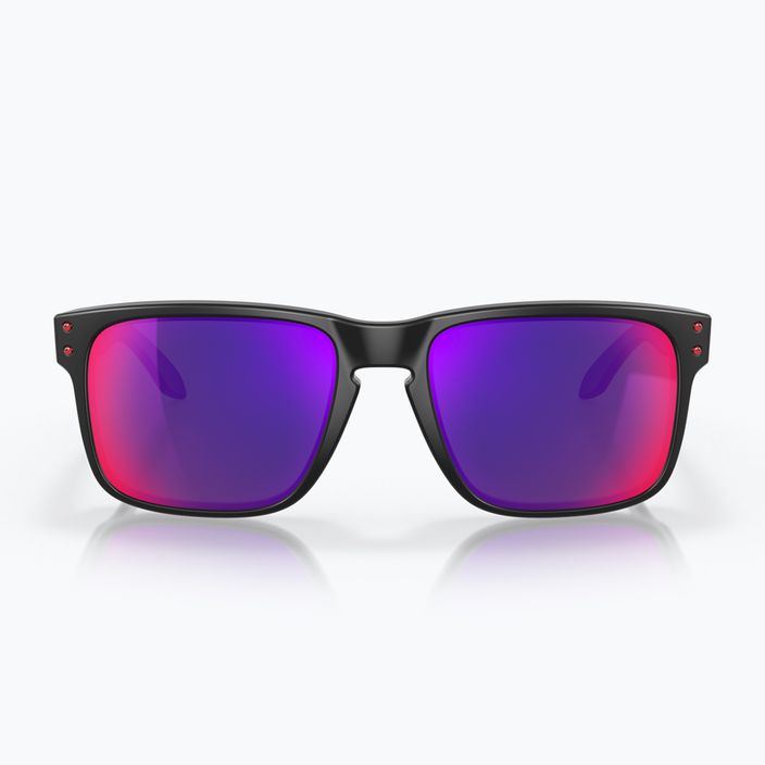 Oakley Holbrook matte black/positive red iridium sunglasses 2