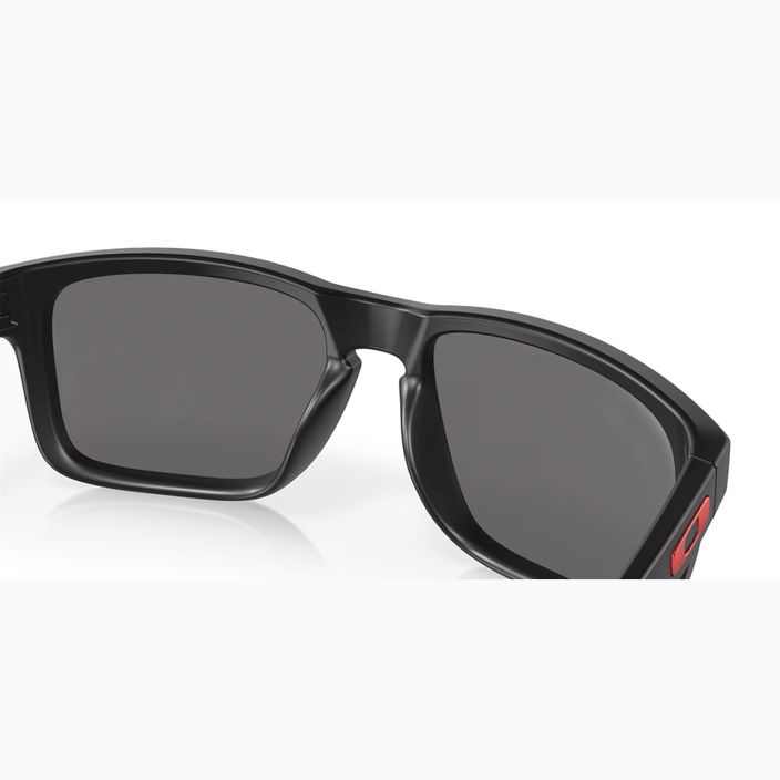 Oakley Holbrook matte black/positive red iridium sunglasses 7