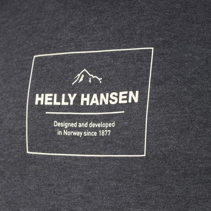 Men's trekking sweatshirt Helly Hansen F2F Organic Cotton Hoodie ebony melange 3