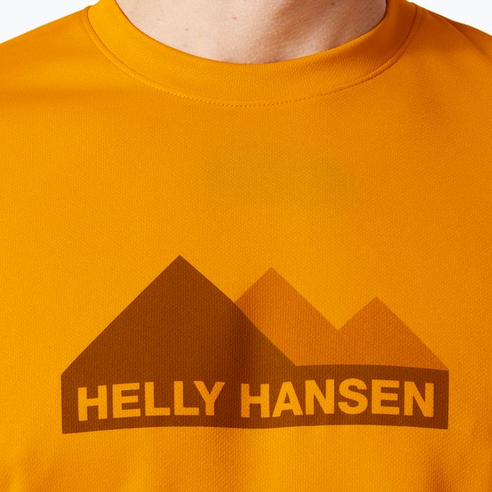 Men's Helly Hansen HH Tech Graphic trekking shirt yellow 63088_328 3