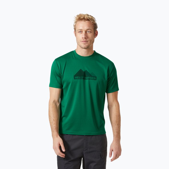 Men's Helly Hansen HH Tech Graphic trekking shirt green 63088_486
