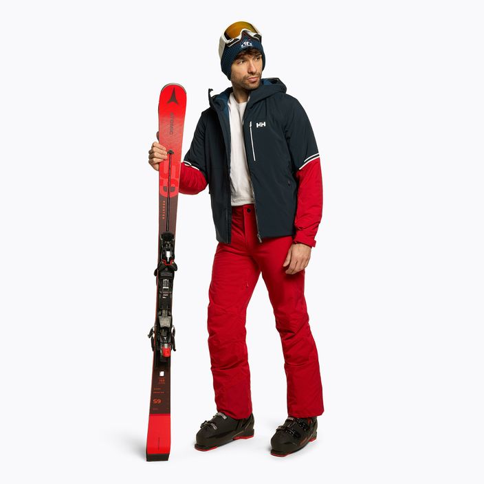 Helly Hansen men's Carv Lifaloft ski jacket navy blue and red 65777_597 2