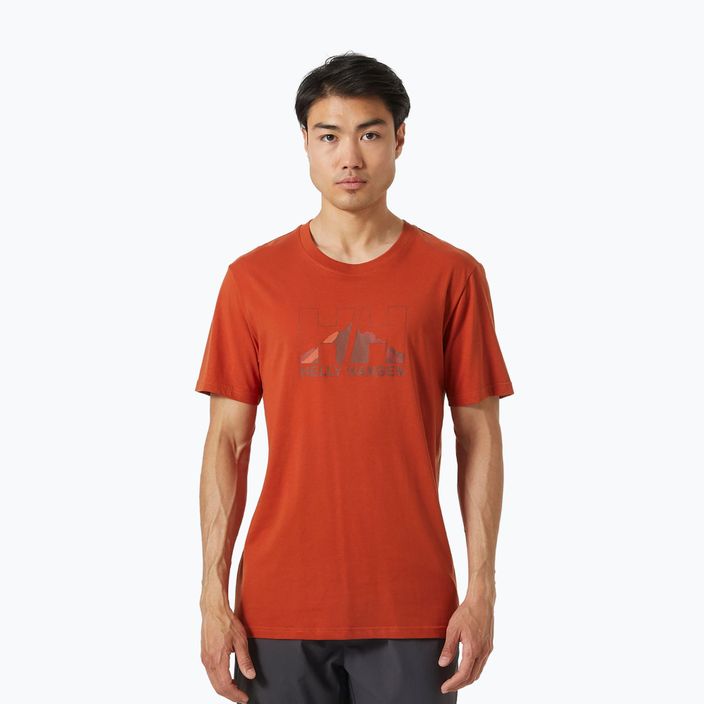 Helly Hansen Nord Graphic men's trekking shirt orange 62978_308