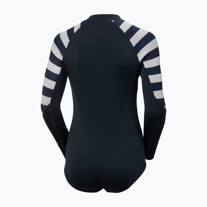 Women's Helly Hansen Waterwear Long Sleeve Spring Wetsuit navy stripe 2