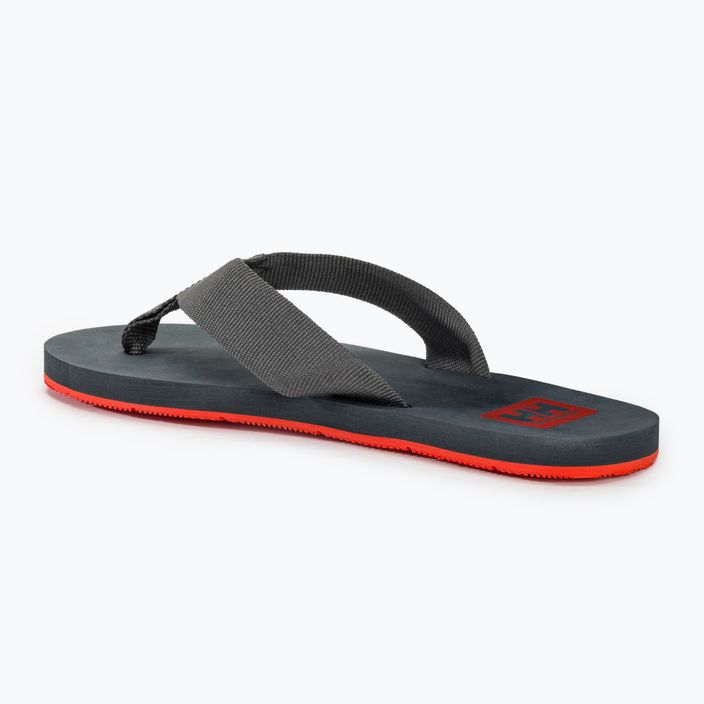 Men's Helly Hansen Logo Sandals 2 ebony/cherry tomato flip flops 3