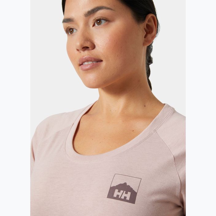 Helly Hansen Nord Graphic Drop pink cloud women's t-shirt 3