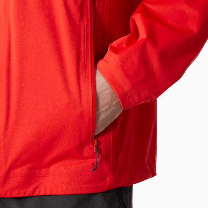 Men's Helly Hansen Momentum 3L Stretch alert red rain jacket 5