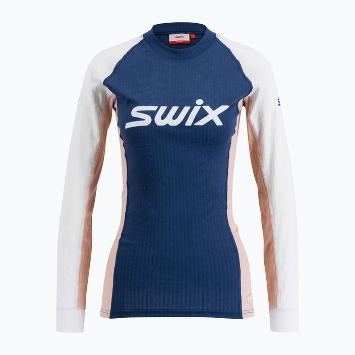 Women's thermal T-shirt Swix Racex Bodyw blue and white 40816-75400