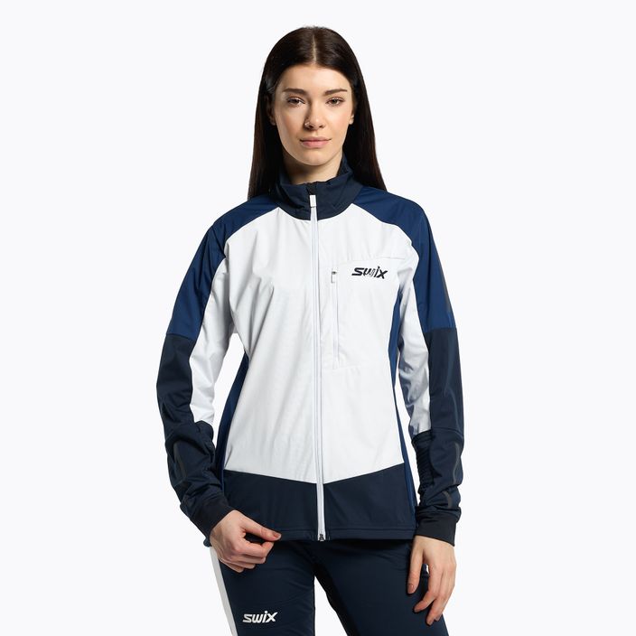 Swix Dynamic women's cross-country ski jacket white-blue 12591-99990