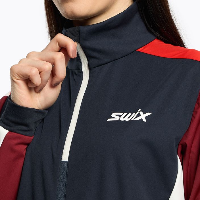 Women's cross-country ski jacket Swix Cross navy blue and red 12346-75120 4
