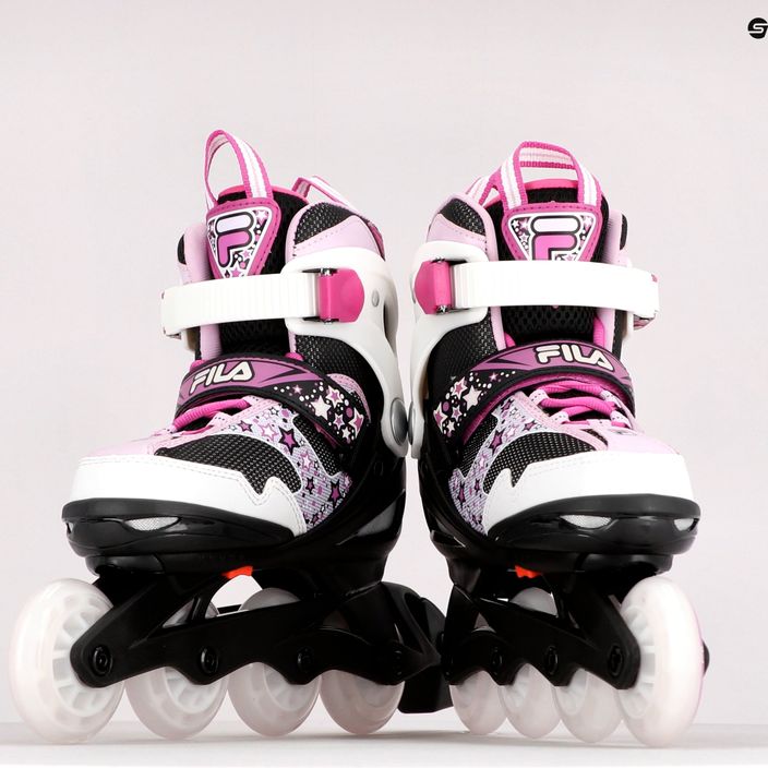 Children's roller skates FILA J-One G black/white/pink 13